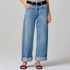 Citizens of Humanity Ayla Baggy Cuffed Crop in Skylights size 30